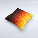 Fiery Glowing Gradient Stripes ink-Fuzed Decorative Throw Pillow
