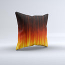 Fiery Glowing Gradient Stripes ink-Fuzed Decorative Throw Pillow