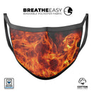 Fire Flame V1 - Made in USA Mouth Cover Unisex Anti-Dust Cotton Blend Reusable & Washable Face Mask with Adjustable Sizing for Adult or Child