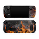 Fire Flames V1 // Full Body Skin Decal Wrap Kit for the Steam Deck handheld gaming computer