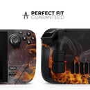 Fire Flames V1 // Full Body Skin Decal Wrap Kit for the Steam Deck handheld gaming computer