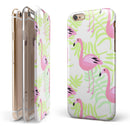 Flamingos Over Green Leaves iPhone 6/6s or 6/6s Plus 2-Piece Hybrid INK-Fuzed Case