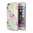 Flamingos Over Green Leaves iPhone 6/6s or 6/6s Plus 2-Piece Hybrid INK-Fuzed Case
