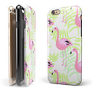 Flamingos Over Green Leaves iPhone 6/6s or 6/6s Plus 2-Piece Hybrid INK-Fuzed Case