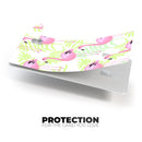 Flamingos Over Green Leaves - Premium Protective Decal Skin-Kit for the Apple Credit Card