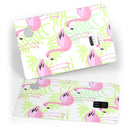 Flamingos Over Green Leaves - Premium Protective Decal Skin-Kit for the Apple Credit Card