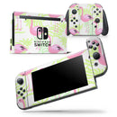 Flamingos Over Green Leaves - Skin Wrap Decal for Nintendo Switch Lite Console & Dock - 3DS XL - 2DS - Pro - DSi - Wii - Joy-Con Gaming Controller