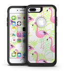 Flamingos Over Green Leaves - iPhone 7 or 7 Plus Commuter Case Skin Kit