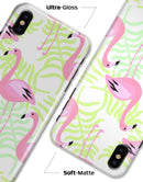 Flamingos Over Green Leaves - iPhone X Clipit Case