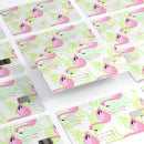 Flamingos Over Shades of Green Leaves - Premium Protective Decal Skin-Kit for the Apple Credit Card