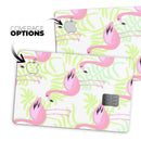Flamingos Over Shades of Green Leaves - Premium Protective Decal Skin-Kit for the Apple Credit Card