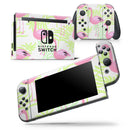 Flamingos Over Shades of Green Leaves - Skin Wrap Decal for Nintendo Switch Lite Console & Dock - 3DS XL - 2DS - Pro - DSi - Wii - Joy-Con Gaming Controller