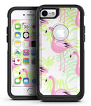 Flamingos Over Shades of Green Leaves - iPhone 7 or 7 Plus Commuter Case Skin Kit