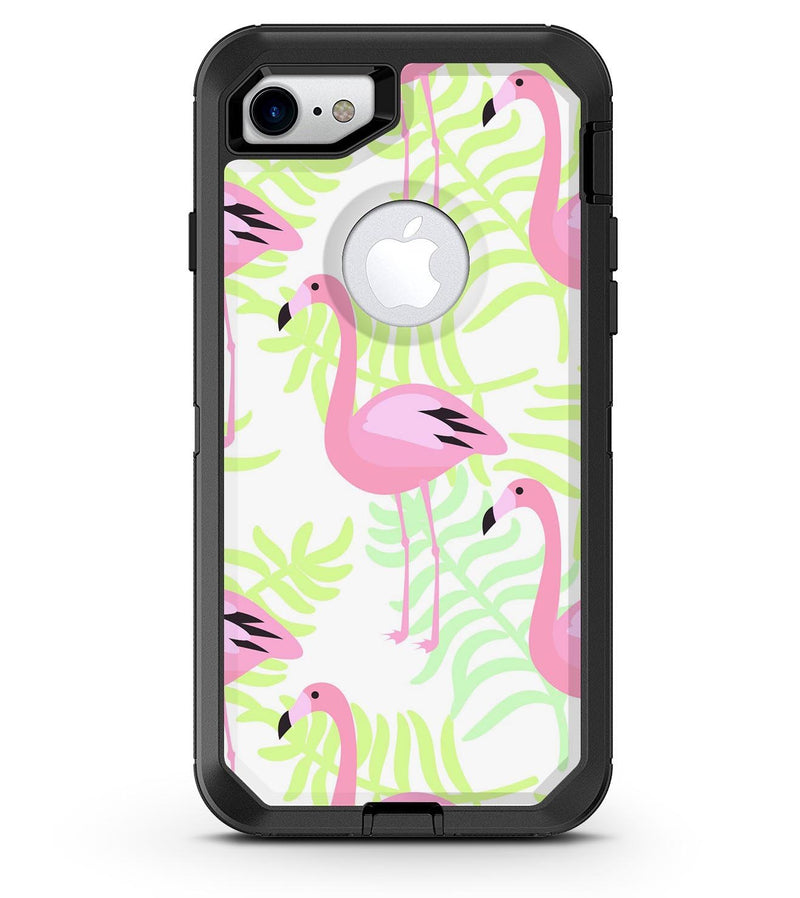 Flamingos Over Shades of Green Leaves - iPhone 7 or 8 OtterBox Case & Skin Kits