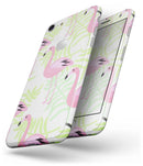 Flamingos Over Shades of Green Leaves - Skin-kit for the iPhone 8 or 8 Plus