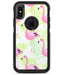 Flamingos Over Shades of Green Leaves - iPhone X OtterBox Case & Skin Kits