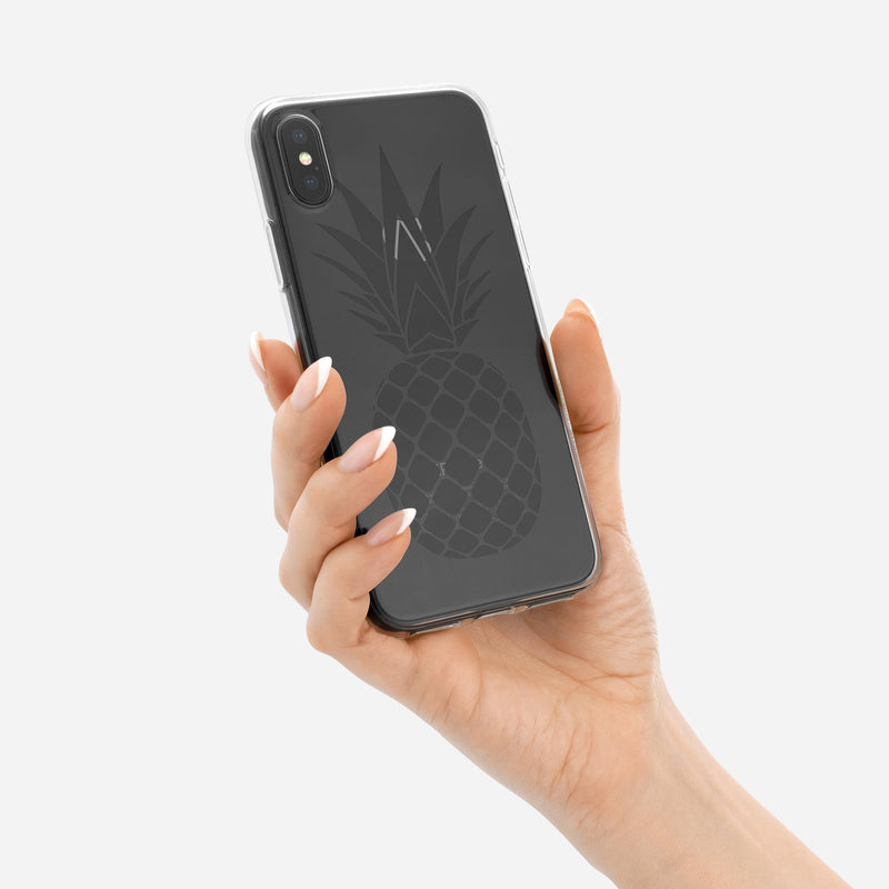 Flat Pineapple - Crystal Clear Hard Case for the iPhone XS MAX, XS & More (ALL AVAILABLE)
