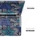 Floral Blues - Skin Decal Wrap Kit Compatible with the Apple MacBook Pro, Pro with Touch Bar or Air (11", 12", 13", 15" & 16" - All Versions Available)
