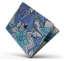 Floral Blues - Skin Decal Wrap Kit Compatible with the Apple MacBook Pro, Pro with Touch Bar or Air (11", 12", 13", 15" & 16" - All Versions Available)