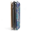 Floral Blues iPhone 6/6s or 6/6s Plus 2-Piece Hybrid INK-Fuzed Case
