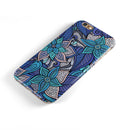Floral Blues iPhone 6/6s or 6/6s Plus 2-Piece Hybrid INK-Fuzed Case