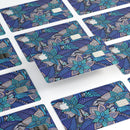 Floral Blues - Premium Protective Decal Skin-Kit for the Apple Credit Card