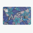Floral Blues - Premium Protective Decal Skin-Kit for the Apple Credit Card
