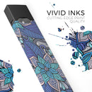 Floral Blues - Premium Decal Protective Skin-Wrap Sticker compatible with the Juul Labs vaping device