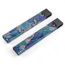 Floral Blues - Premium Decal Protective Skin-Wrap Sticker compatible with the Juul Labs vaping device