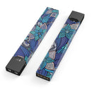 Floral Blues - Premium Decal Protective Skin-Wrap Sticker compatible with the Juul Labs vaping device
