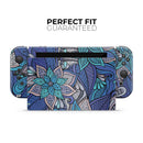 Floral Blues // Skin Decal Wrap Kit for Nintendo Switch Console & Dock, Joy-Cons, Pro Controller, Lite, 3DS XL, 2DS XL, DSi, or Wii - Vinyl Skin Wrap for Nintendo Switch 2, OLED, Lite, Pro Controller, Wii & Classic Handhelds