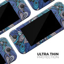 Floral Blues // Skin Decal Wrap Kit for Nintendo Switch Console & Dock, Joy-Cons, Pro Controller, Lite, 3DS XL, 2DS XL, DSi, or Wii - Vinyl Skin Wrap for Nintendo Switch 2, OLED, Lite, Pro Controller, Wii & Classic Handhelds