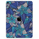 Floral Blues - Full Body Skin Decal for the Apple iPad Pro 12.9", 11", 10.5", 9.7", Air or Mini (All Models Available)