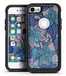 Floral Blues - iPhone 7 or 7 Plus Commuter Case Skin Kit