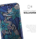 Floral Blues - Vinyl Skin Wrap for iPhone 17 Pro Max, 17 Pro, 17 Air, 17, 16 & All Models — Soft Matte or Ultra Gloss