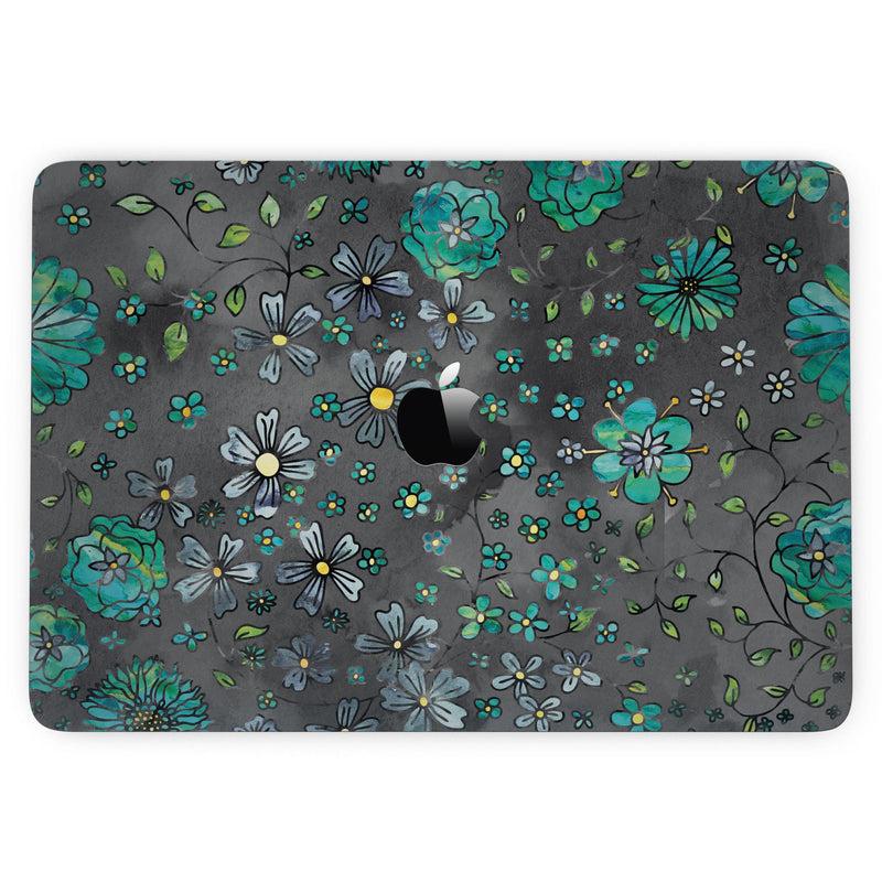 MacBook Pro with Touch Bar Skin Kit - Floral_Pattern_on_Black_Watercolor-MacBook_13_Touch_V3.jpg?