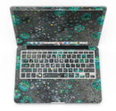 Floral Pattern on Black Watercolor - MacBook Pro with Retina Display Full-Coverage Skin Kit