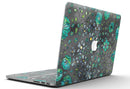 Floral Pattern on Black Watercolor - MacBook Pro with Retina Display Full-Coverage Skin Kit