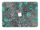 Floral Pattern on Black Watercolor - MacBook Pro with Retina Display Full-Coverage Skin Kit