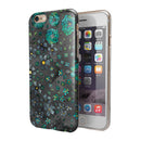 Floral Pattern on Black Watercolor iPhone 6/6s or 6/6s Plus 2-Piece Hybrid INK-Fuzed Case