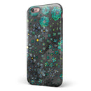 Floral Pattern on Black Watercolor iPhone 6/6s or 6/6s Plus 2-Piece Hybrid INK-Fuzed Case