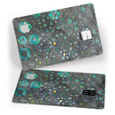 Floral Pattern on Black Watercolor - Premium Protective Decal Skin-Kit for the Apple Credit Card