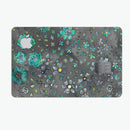 Floral Pattern on Black Watercolor - Premium Protective Decal Skin-Kit for the Apple Credit Card
