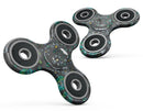 Floral Pattern on Black Watercolor Full-Body Fidget Spinner Skin-Kit