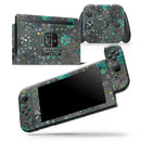 Floral Pattern on Black Watercolor - Skin Wrap Decal for Nintendo Switch Lite Console & Dock - 3DS XL - 2DS - Pro - DSi - Wii - Joy-Con Gaming Controller