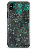 Floral Pattern on Black Watercolor - iPhone X Clipit Case