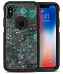 Floral Pattern on Black Watercolor - iPhone X OtterBox Case & Skin Kits