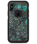 Floral Pattern on Black Watercolor - iPhone X OtterBox Case & Skin Kits