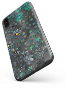 Floral Pattern on Black Watercolor - iPhone X Skin-Kit