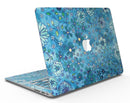 Floral Pattern on Blue Watercolor - MacBook Air Skin Kit